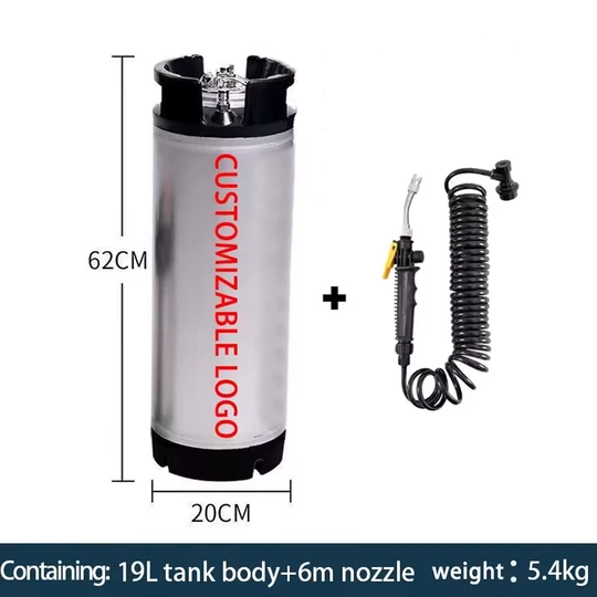 KUNAISI Customized Tpu PPF Transparent Film Wrap Vinyl Water Tank 5 Gal Stainless Steel Tint Keg Sprayer