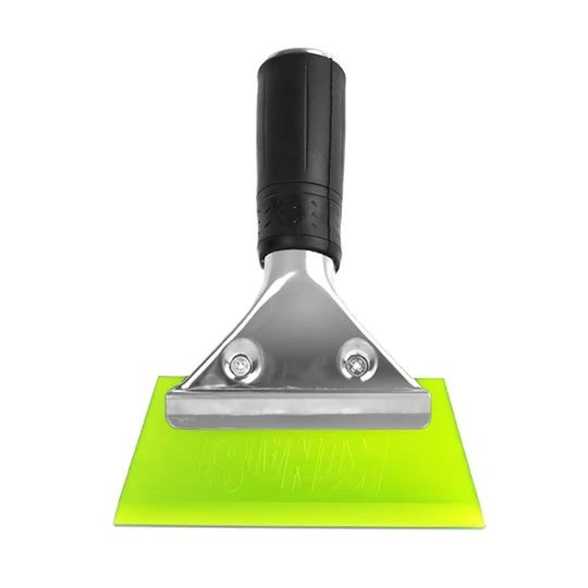 KUNAISI Ppf Wrap Squeegee Metal Wiper Cleaning Squeegee Ice Cleaning Scraper with Stainless Steel Clip Locking Handle