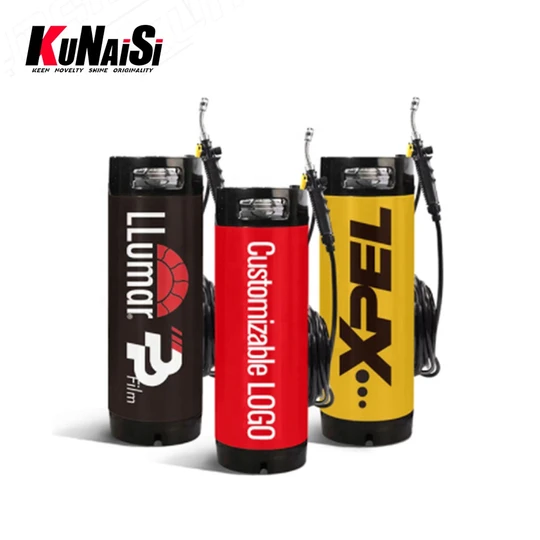 KUNAISI 19L Tint Keg Portable PPF Window Tint Keg Water Pressure Tank Car Wash Bucket Car Cleaning High Pressure Sprayer