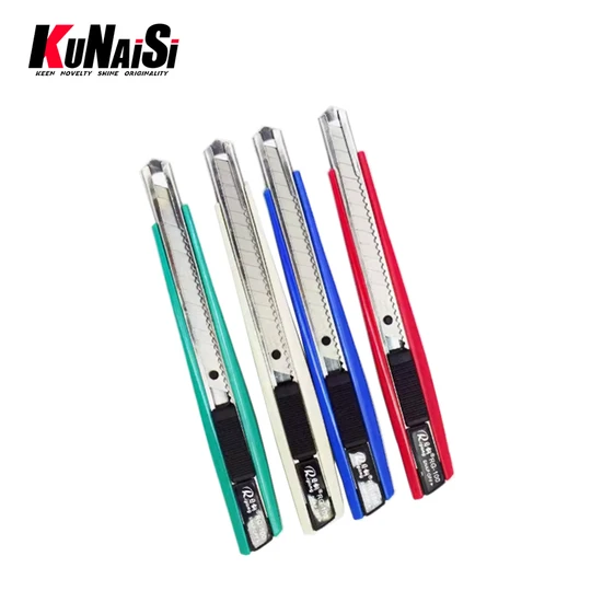 KUNAISI Most Popular Safety 60 Degree Retractable Precision Vinyl Cutter Knife Heavy Duty Utility Carving Cutter Knife