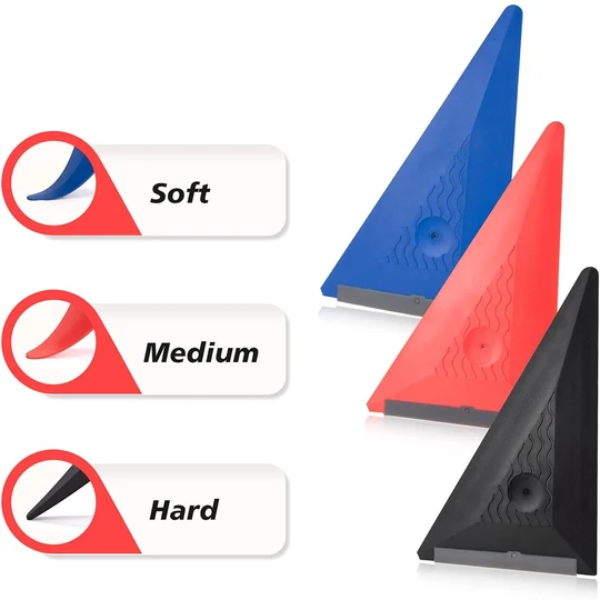 KUNAISI 3 Pcs with Silicone Edge Triangle Squeegee for Car Vinyl PPF Installation and Vinyl Wrap Corner Work