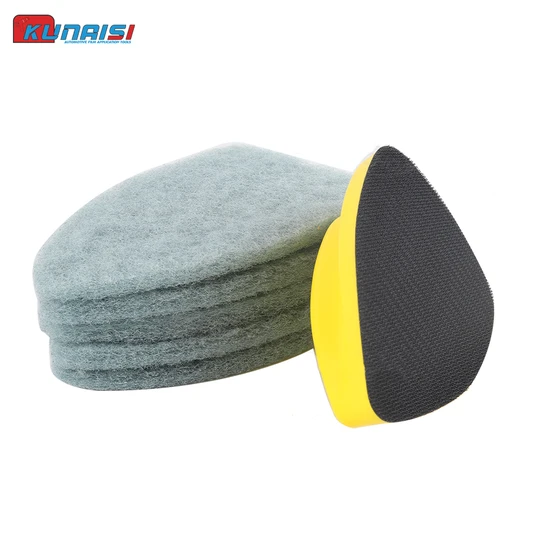 KUNAISI Replaceable Nylon Scrub Pads Car Cleaning Pad Scour Wipe Scraper Brush Kitchen Ceramic Glass Automotive Wash Tools