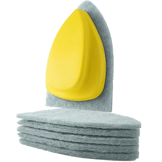 KUNAISI Replaceable Nylon Scrub Pads Car Cleaning Pad Scour Wipe Scraper Brush Kitchen Ceramic Glass Automotive Wash Tools