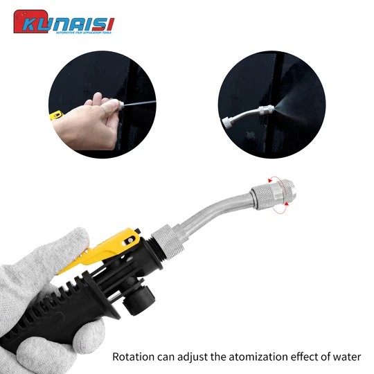 KUNAISI High Quality Plastic 6m Flexible Hose Spring Tube High Pressure Car Wash Water Nozzle Spray Gun
