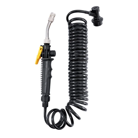 KUNAISI High Quality Plastic 6m Flexible Hose Spring Tube High Pressure Car Wash Water Nozzle Spray Gun