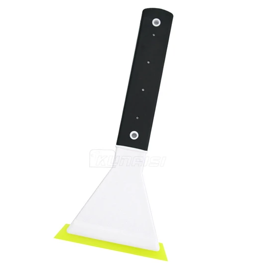 KUNAISI Soft Rubber Blade Car Tint Scraper Plastic Grip Handle Squeegee with Cleaning Blades Glass Window Water Removal Tool
