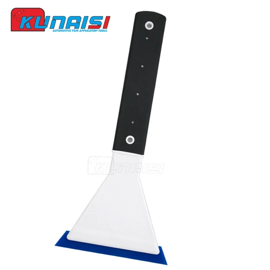 KUNAISI Soft Rubber Blade Car Tint Scraper Plastic Grip Handle Squeegee with Cleaning Blades Glass Window Water Removal Tool
