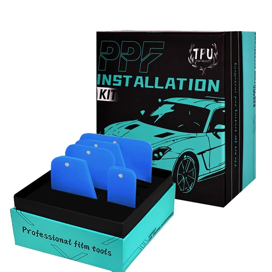 KUNAISI 5PCS Magnetic PPF Squeegee Rubber Squeegee Window Tinting Tools Film Car Wrapping Tools