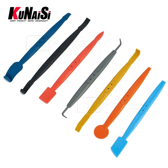 KUNAISI 7pcs Vinyl Wrapping Different Styles Magnetic Squeegee Set for Car Sticker Install Scraper Micro Stickers Set