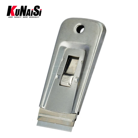 KUNAISI 1.5 Inch Mini Blade Sticker Remover Tool Glue Removal Cutter Kitchen Floor Cleaning Metal Scraper Glass Scraper