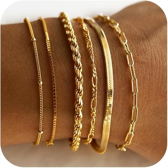 Gold Bracelets for Women Waterproof