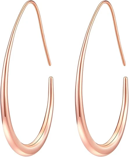 Lightweight Teardrop Hoop Earrings for Women