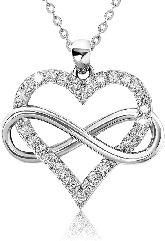 Infinity Heart Necklace for Women