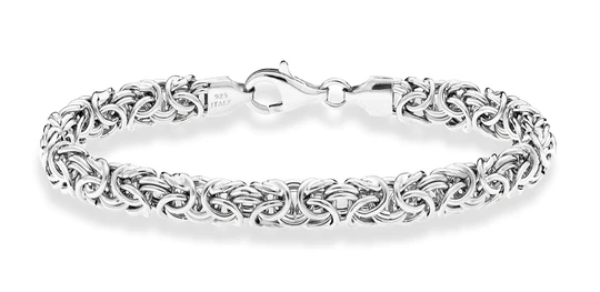 Sterling Silver Byzantine Bracelet for Women