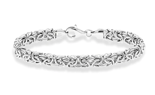 Sterling Silver Byzantine Bracelet for Women