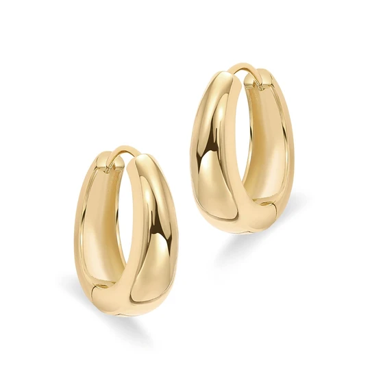 Thick Lightweight Gold Hoop Earrings for Women
