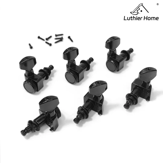 LH-407 Sealed Tuning Machine Locking Tuners for Electric Guitar-Enclosed Gear Tuners /BK 