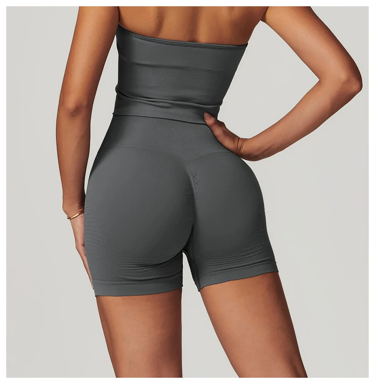  Yoga Shorts Women High Waist Workout Shorts Fitness Yoga Lift Butt 