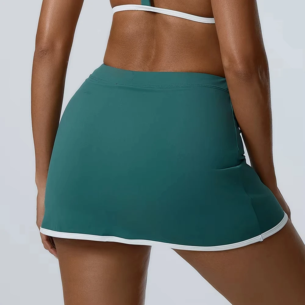 Women Sports Tennis Skirts High Waist Tights Yoga Tennis Shorts
