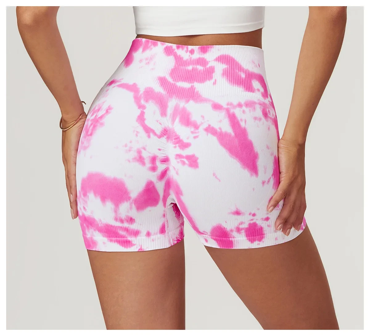 Tie Dye Yoga Shorts Women Fitness Shorts Running Cycling Shorts