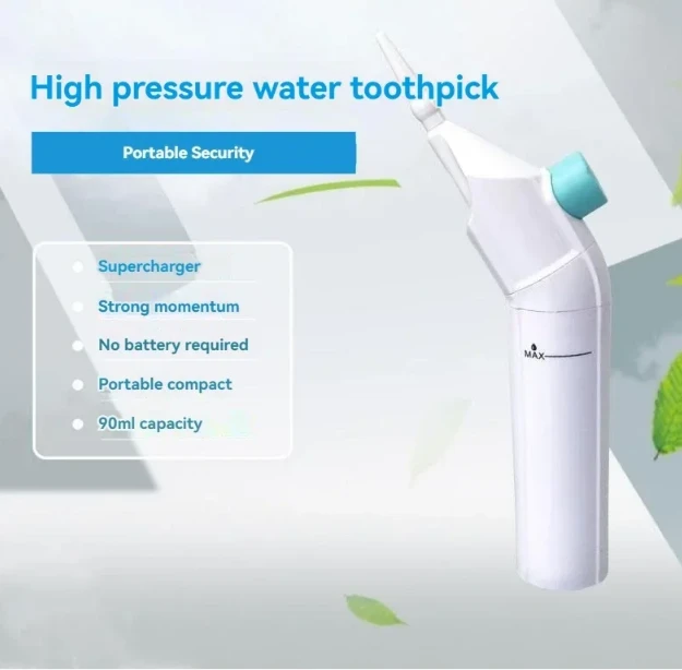 2025 Household High Pressure Oral Irrigator Portable Teeth Clean Water Dental Floss Manual High Pressure Water Toothpick 