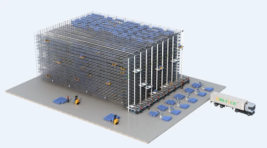 Automatic Warehouse Stacker Crane Automated Storage Retrieval Racking System