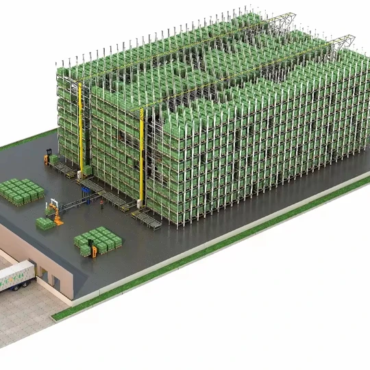 Warehouse Automatic Storage Retrieval System Automatic Robotic ASRS Racking Warehouse Storage Racking System