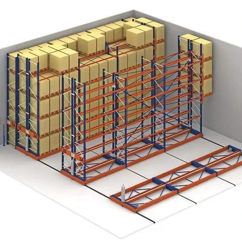 Heavy-Duty Automated Mobile Storage System Electrically Operated Mobile Shelves