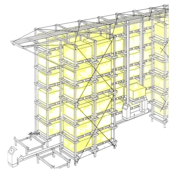 Automatic Stacker Crane Racking System With Corrosion Protection Steel Pipe Auto Storage and Retrieval System for ASRS Systems