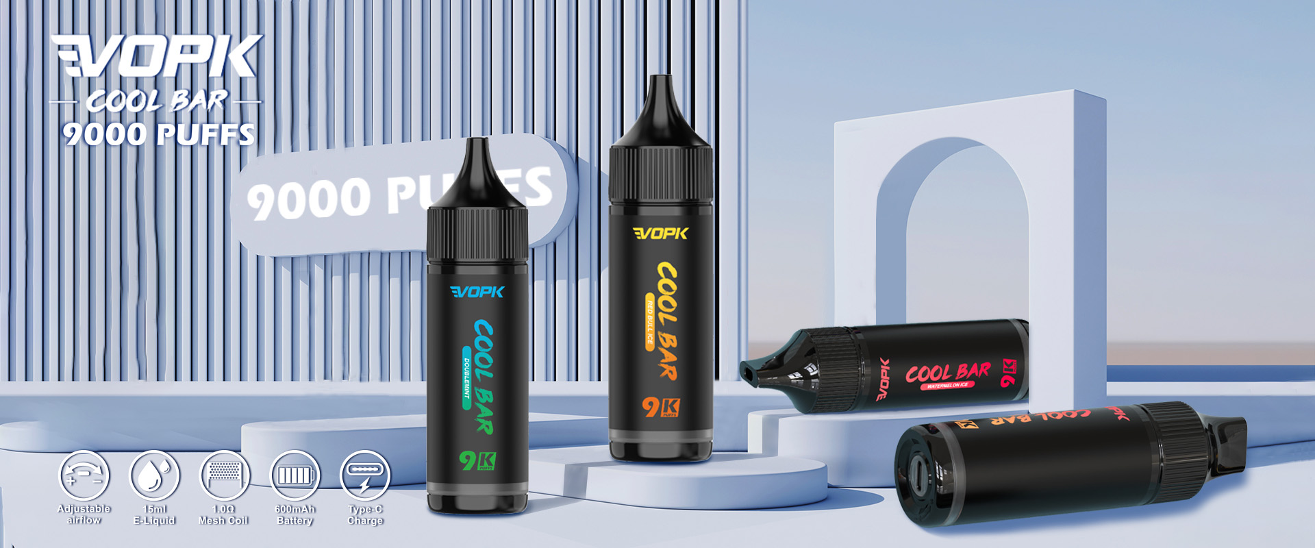 VOPK Cool Bar 9000 Puffs Disposable Vape Puff 9k Vaper pen