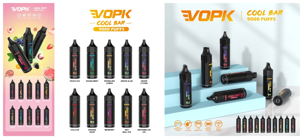 VOPK Cool Bar 9000 Puffs Disposable Vape Puff 9k Vaper pen