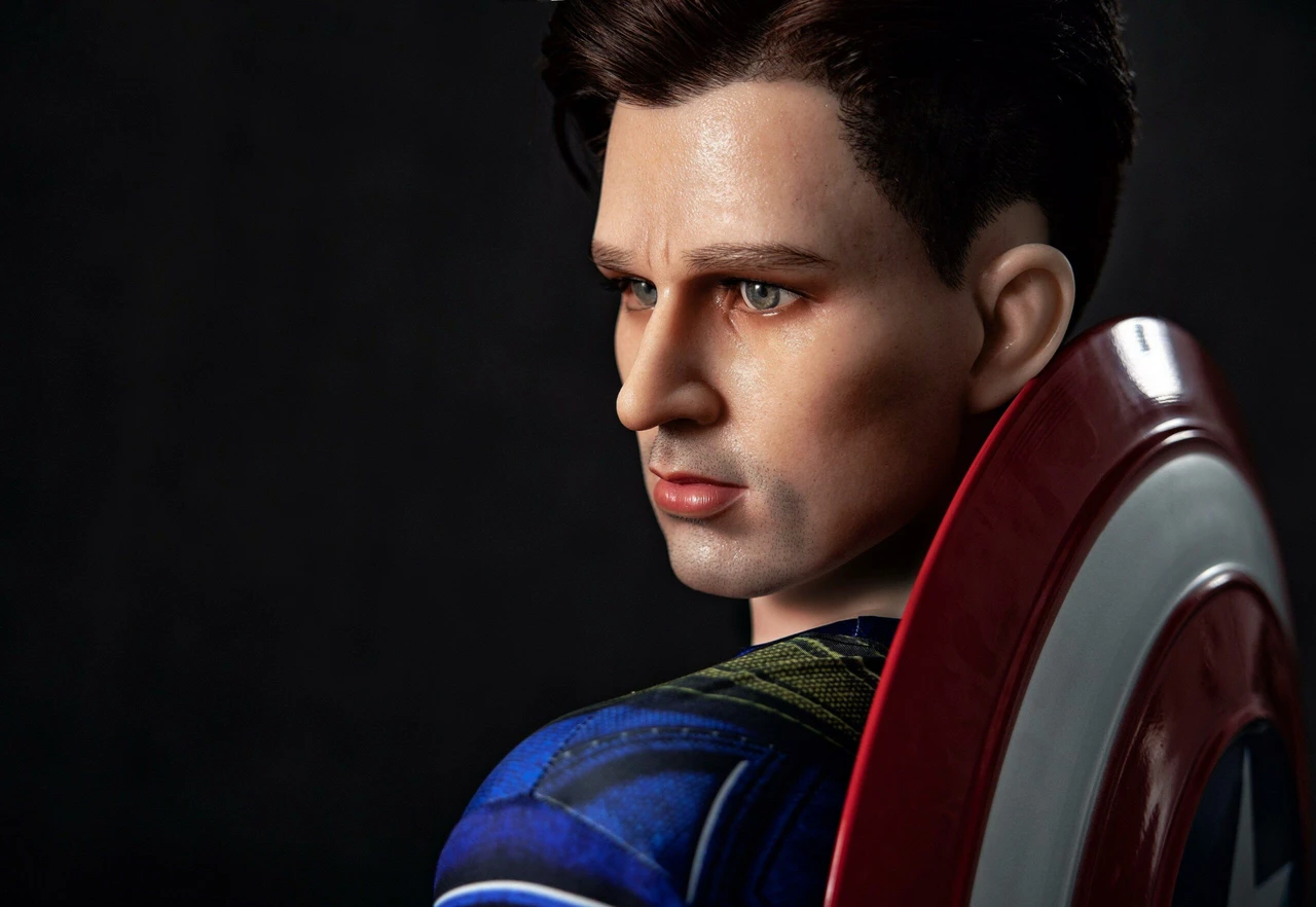 Captain America   Brave Male Sex Doll with Silicone Head