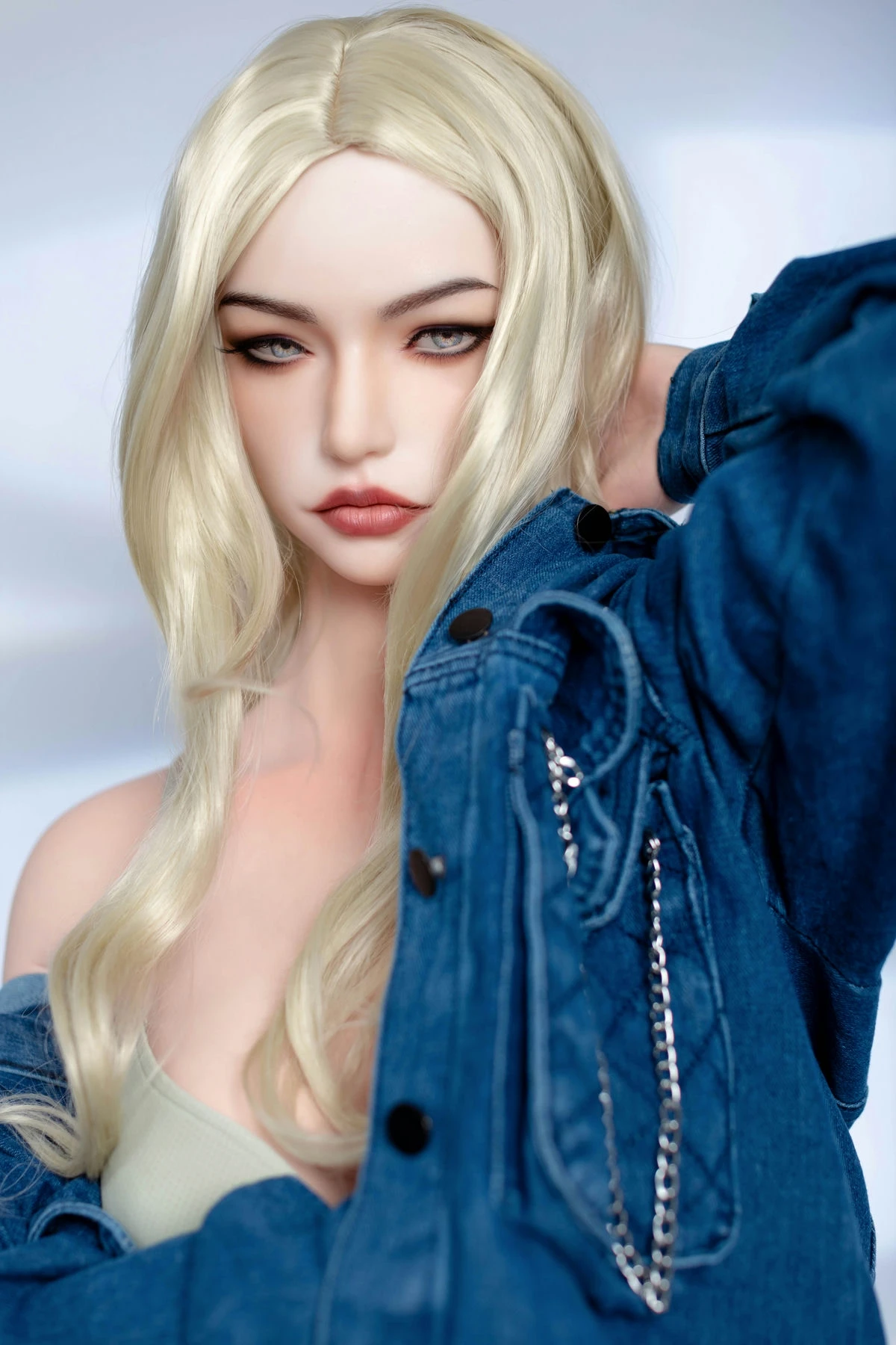 Kelley   Blonde Sex Doll with Oral Structure Silicone Head