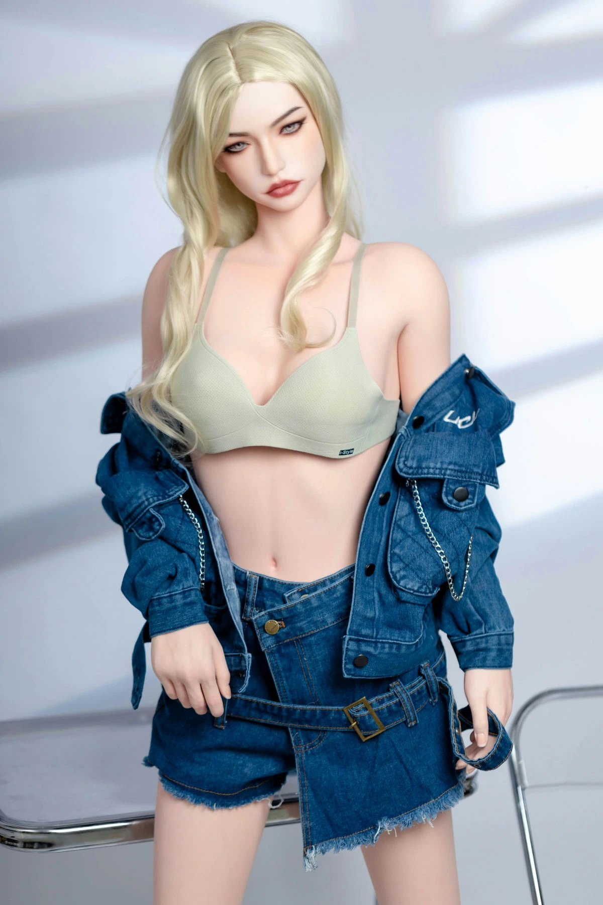 Kelley   Blonde Sex Doll with Oral Structure Silicone Head