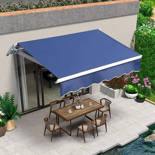 9.8'x8.2' Patio Awning Retractable Awning Cover Sunshade Shelter
