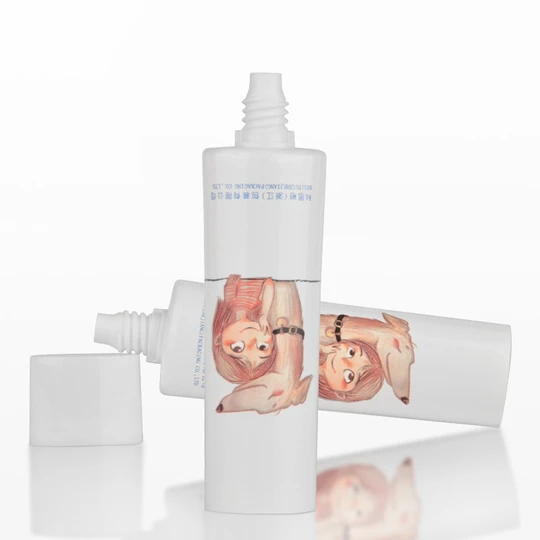 K300603-D30mm Oval Head Plastic Tube with Screw-on Cap