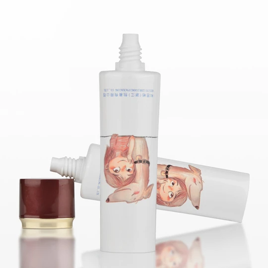 K300605-D30mm Oval Head Plastic Tube with Screw-on Cap