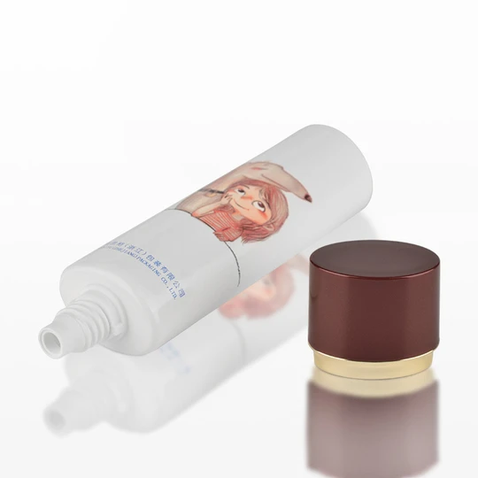 K300605-D30mm Oval Head Plastic Tube with Screw-on Cap