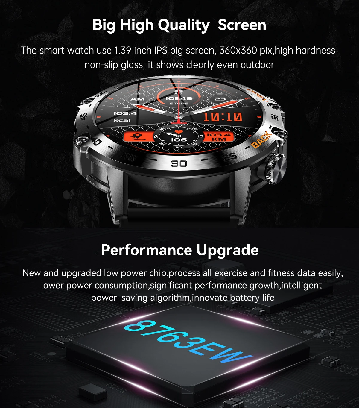 K52 Outdoor Sport Smart Watch(orange)