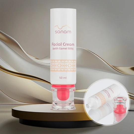 K350208-D35mm Flat Head Plastic Tube with Screw On Cap