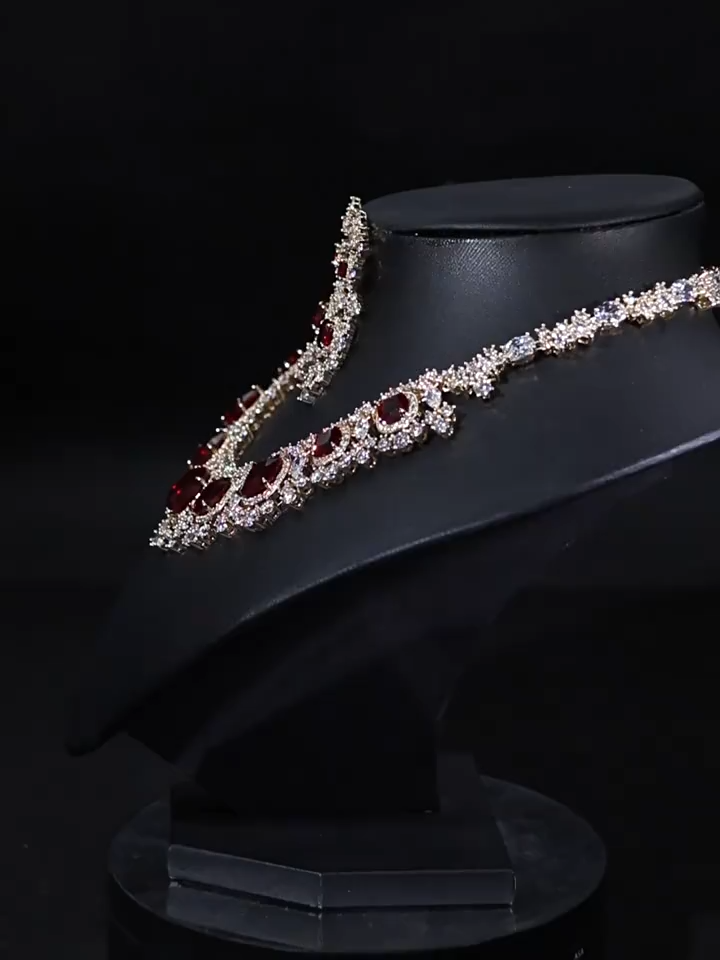 Elegant Bridal Jewelry Set | AAA CZ Necklace for Glamorous Banquets & Special Events