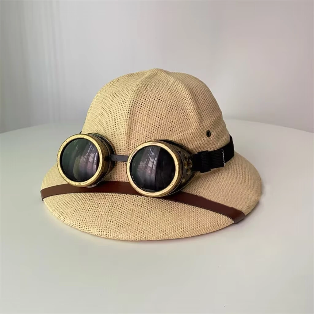 Outdoor sports hat with goggles, available in adult and children's sizes