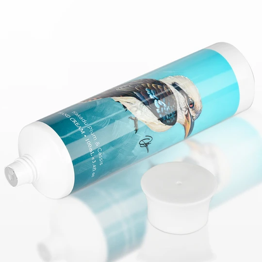 K400202-D40mm Flat Head Plastic Tube with Screw On Cap