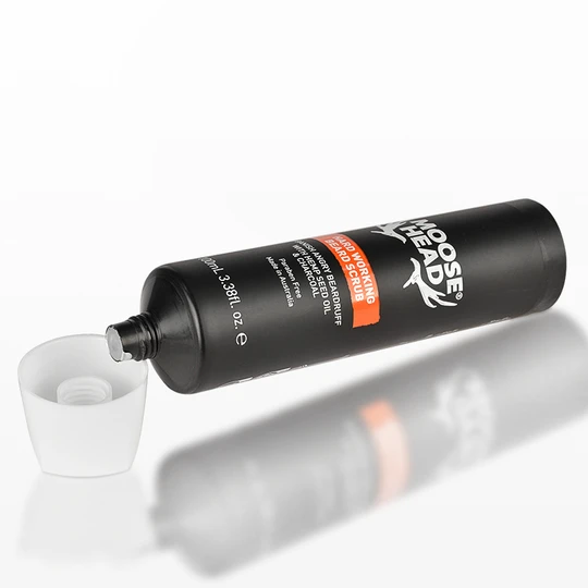 K400204-D40mm Flat Head Plastic Tube with Rectangle  Screw On Cap