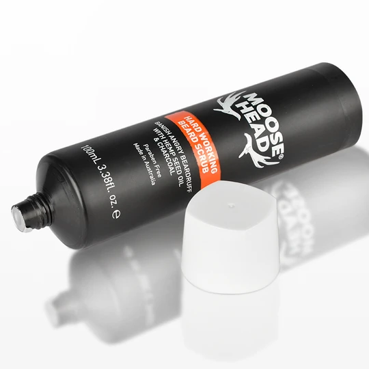 K400204-D40mm Flat Head Plastic Tube with Rectangle  Screw On Cap