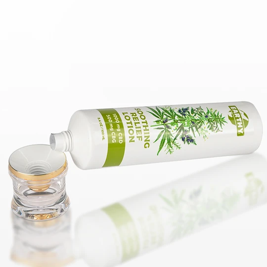 K400207-D40mm Flat Head Plastic Tube with Screw On Cap