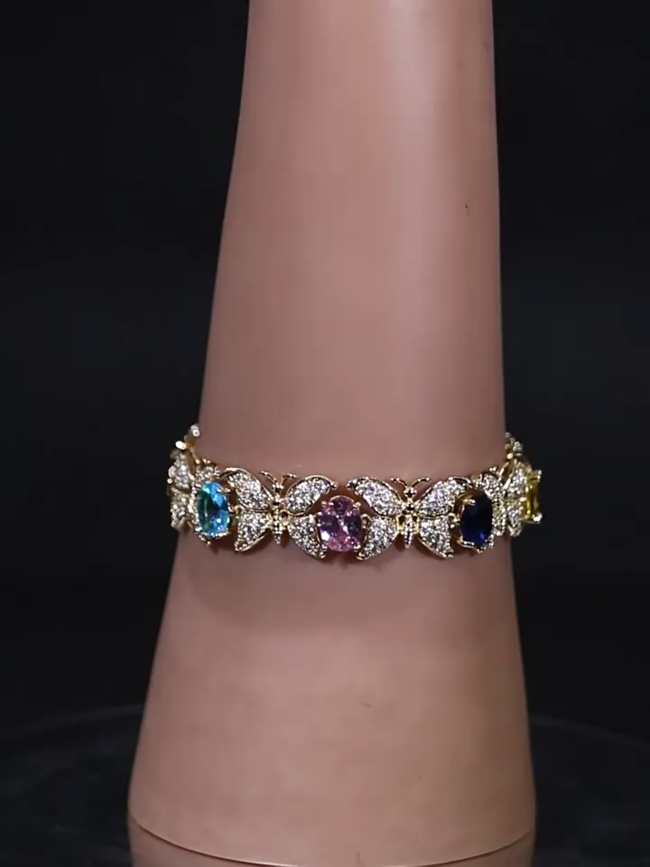 Butterfly Bracelet Collection | CZ & Colored Gemstones in Affordable Luxury Design