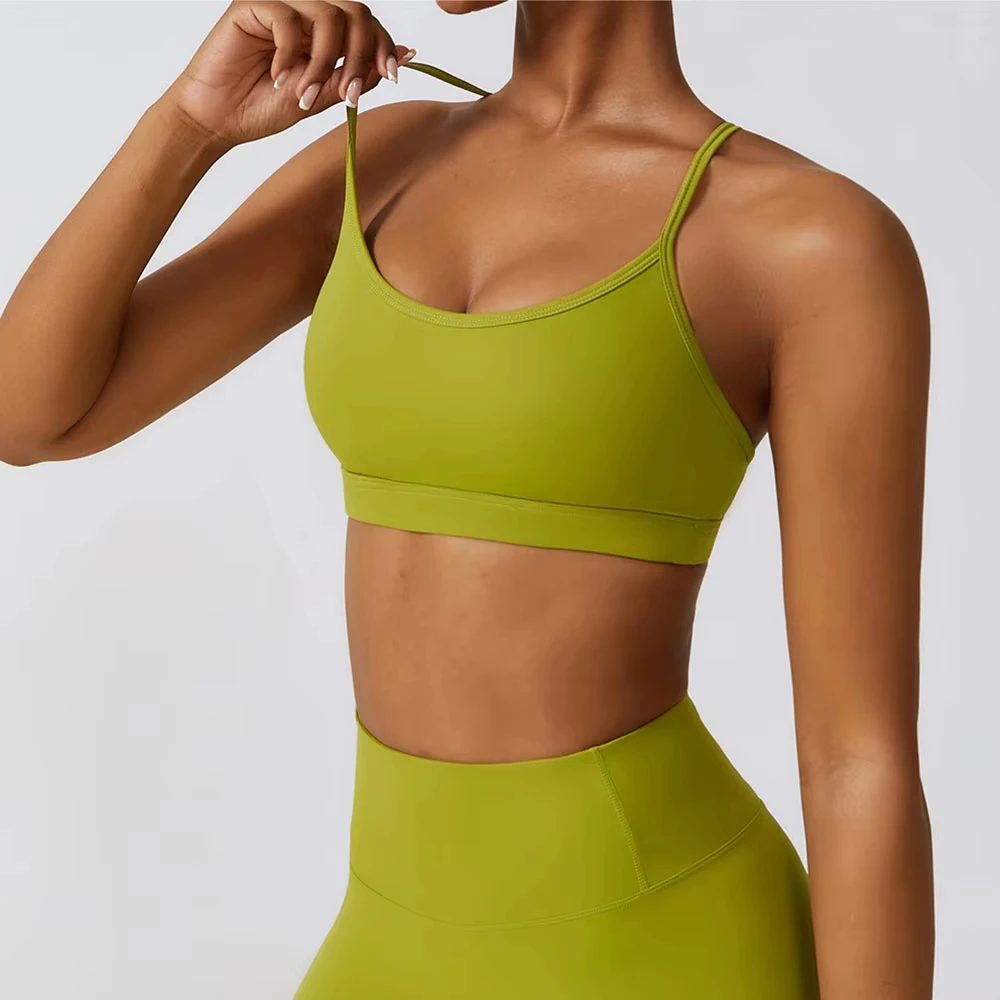 Women Workout Sports Underwear High Support Sports Top Push Up Yoga Bra