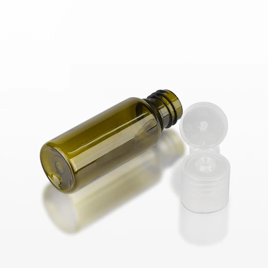 PET Bottle with flip top cap