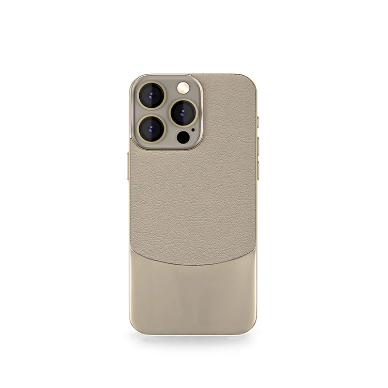 For iPhone Premium Napa Leather Case Crystal Lens Shockproof